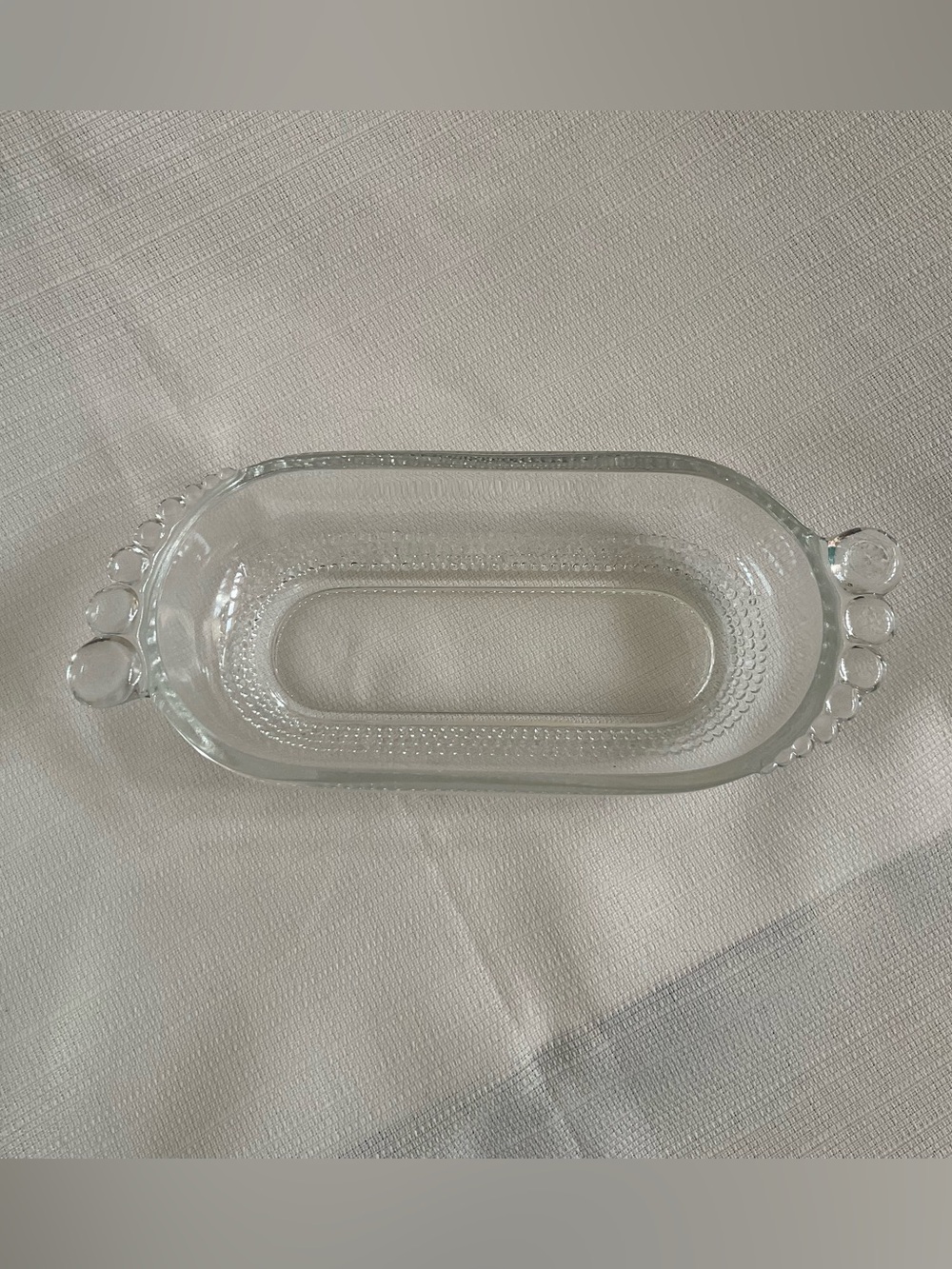 VINTAGE DUNCAN and MILLER Teardrop Clear Oval